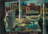Philip Guston, Lemonade and Doughnuts, 1943, oil on canvas