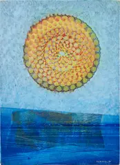Taya's Sun by Max Ernst, 1961, oil on panel, sold May 2023