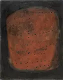 Lucio Fontana, Concetto spaziale, 1955, oil and pencil on canvas