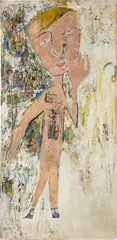 Nosepicker II by Andy Warhol, 1948, tempera, pencil and ink on Masonite, sold May 2023
