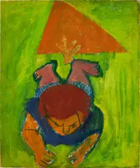 Boy and Tree by Andy Warhol, 1948, tempera on Masonite, offered May 2023