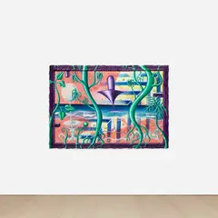 Kenny Scharf, Somnoplaya, 1998, oil on canvas, in artist's frame