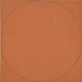 Robert Mangold, A Rectangle and a Circle Within a Square