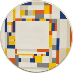 Ilya Bolotowsky, Rectangle Within a Circle, 1953, oil on panel