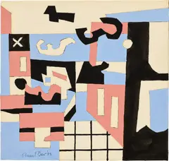Stuart Davis, Study for a Drawing #1, 1954, gouache, ink and traces of pencil on paper
