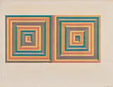 Frank Stella, Fortín de las flores (Original Drawing for Ten from Leo Castelli ), 1966, ink on graph paper