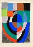 Sonia Delaunay, Rythme couleur, 1965, gouache and charcoal on paper