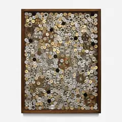 The Seven Muses / Galaxiale by Arman, 1964, accumulation of cog wheels in polyester resin, sold May 2023