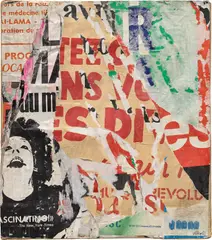 Jacques de la Villeglé, Rue de Beaune, torn posters on canvas