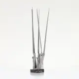 George Rickey, Sedge with Trapezoids, 1963, stainless steel, in 6 parts with marble base