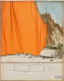 Christo, Valley Curtain (Project for Colorado) Grand Hogback, 7 Miles North from Rifle