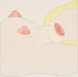 Tom Wesselmann, Study for Nude (Study for 7 Objects in a Box ), 1965, graphite and watercolor on paper