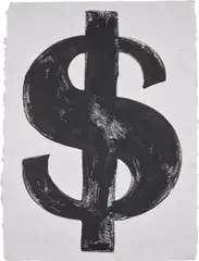 Andy Warhol, Dollar Sign, 1981, marker on HMP paper