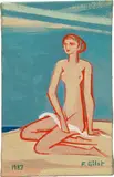 Françoise Gilot, Nude on the Beach by the Sea