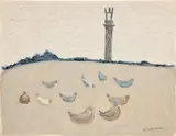 Milton Avery, Pilgrim Tower, 1957, watercolor on paper