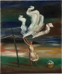 La lavandera (The Laundress) by Mario Carreño Morales, 1941, oil on canvas, offered May 2023