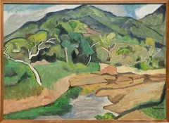 Landscape by Aldo Bonadei, 1968, oil on canvas, offered May 2023