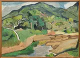 Aldo Bonadei, Landscape, 1968, oil on canvas