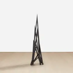 Bernar Venet, 9 Acute Unequal Angles, 2015, steel with black patina