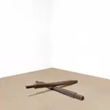 Bruce Nauman, Untitled (Cross Beams), 1987, cast iron, in 2 parts