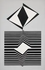 Victor Vasarely, Hazay-a, 1968, acrylic on canvas