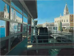 Richard Estes, Venice-imbarcadero a palazzo ducale, 1978, oil on paper laid on panel