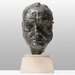 Jacob Epstein, Sir Winston Churchill, 1946, bronze with greenish patina