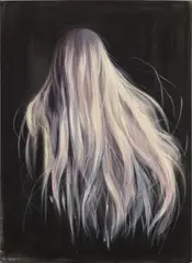Hair by Karyn Lyons, 2019, oil on canvas, sold May 2023