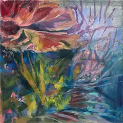 Sarah Cunningham, Moonlight Reflecting Petals, 2020, oil on canvas