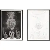 Belkis Ayón, Two works: (i) Siempre Vuelvo ; (ii) Boceto de la obra Siempre Vuelvo, 1993, (i) collograph (ii) ink and pencil on paper