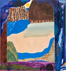 Blue Lagoon by Shara Hughes, 2015, oil on canvas, sold May 2023