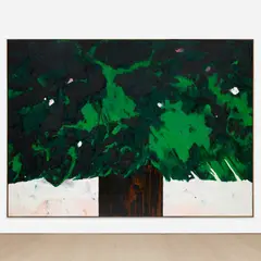 Untitled by Harold Ancart, 2020, oilstick and graphite on canvas, in artist's frame, sold May 2023