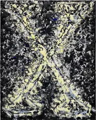Marked Man by Vaughn Spann, 2019, polymer paint and mixed media on panel, sold May 2023