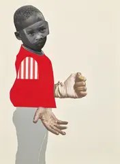 Deborah Roberts, If they come, 2019, mixed media collage on panel
