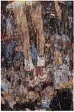 Noel W. Anderson, Can I Get a Witness, 2019, magazine pages on distressed, stretched Jacquard tapestry