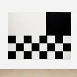 Joe Bradley, SS Blackheart, 2014, acrylic on canvas, in 3 parts