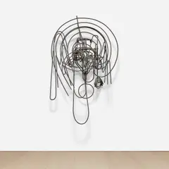Thomas Houseago, Untitled (Rebar Mask 2), 2013, iron rebar construction