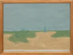 Lucas Arruda, Sem título, 2010, oil and wax on paper, in artist's frame