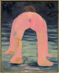 Nicole Eisenman, Starry Night, 2013, oil on canvas, in artist's frame