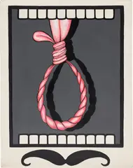 Emily Mae Smith, The Rope, 2014, prepared ground, watercolor, acrylic and oil on linen