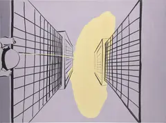 Piss on Purple by Tala Madani, 2013, oil on canvas, offered May 2023