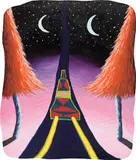 Eliot Greenwald, Night Car (vague distinction 4), 2021, oilstick and acrylic on canvas