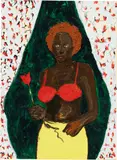 Gideon Appah, Portrait of Half-Nude Woman, 2019, acrylic on canvas