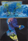 Jonathan Lyndon Chase, Hacate, 2017, glitter, acrylic, marker and graphite on canvas