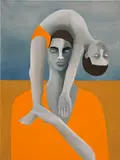 Rebecca Brodskis, La paternité #2, 2020, oil on canvas