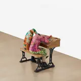Yinka Shonibare Cbe Ra, Pedagogy Boy/Boy, 2003, wood, Dutch wax printed cotton, metal and fiberglass