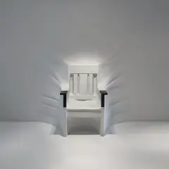 Daniel Arsham, Chair, 2007, 1890's mission chair, joint compound, plywood, EPS foam, plaster gauze and paint