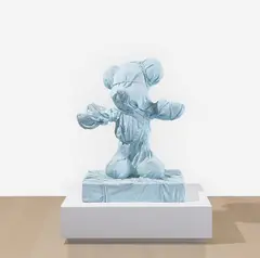 Daniel Arsham, Large Wrapped Animal (Blue), 2018, Hydrostone, steel and paint