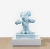 Daniel Arsham, Large Wrapped Animal (Blue), 2018, Hydrostone, steel and paint