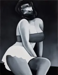 Misty by Tomoo Gokita, 2017, acrylic and gouache on canvas, sold May 2023